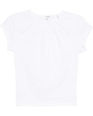 FRAME T-Shirt À Fronces - Blanc