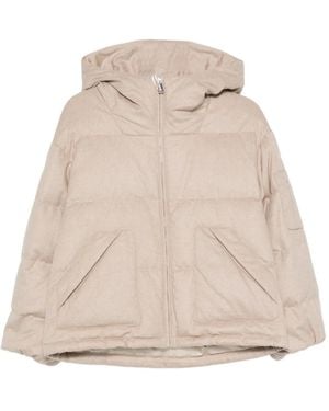 Liska Hooded Quilted Jacket - Natural