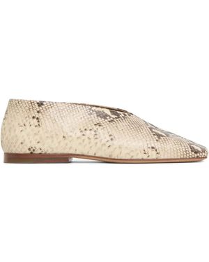 Mansur Gavriel Square Soft V Ballet Flats - Natural