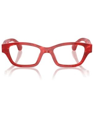 Alain Mikli Geometric-Framed Glasses - Red