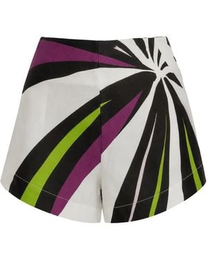 Cala De La Cruz Bahamas Graphic-Print Shorts - White