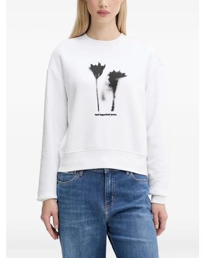 KARL LAGERFELD Graphic-Print Jumper - White