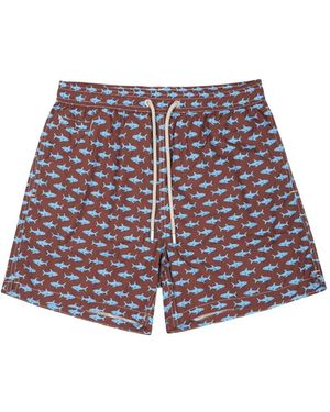 MC2 Saint Barth Short De Bain Imprimé À Lien De Resserrage - Red