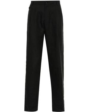 Dolce & Gabbana Tapered-Hose Aus Leinen-Chambray - Schwarz