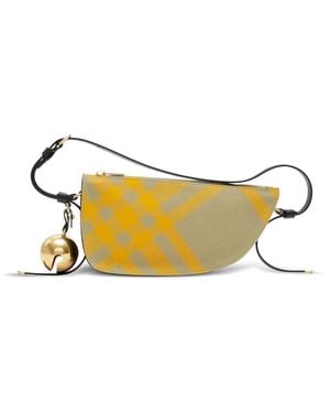 Burberry Sling Shield チェック ショルダーバッグ - メタリック