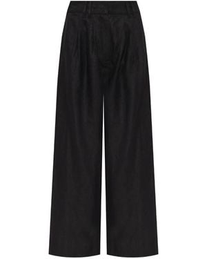 Posse Pleated Palazzo Pants - Black