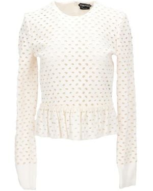 Tom Ford Broderie-Anglaise Blouse - White