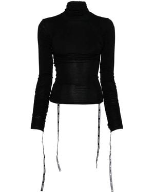 Vetements Rollkragen-Top Mit Logo-Trägern - Schwarz