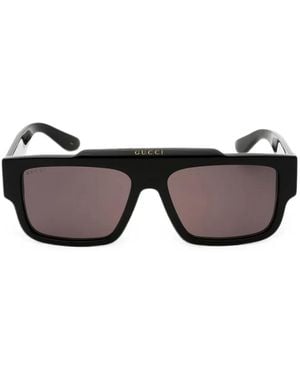 Gucci Gg1460S Rectangle-Frame Sunglasses - Black