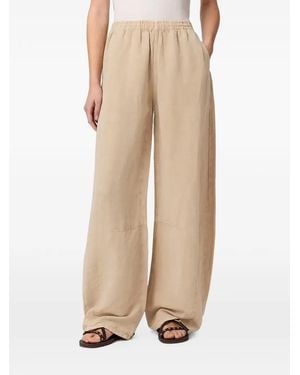 AllSaints Jet Elasticated Wide-Leg Pants - Natural