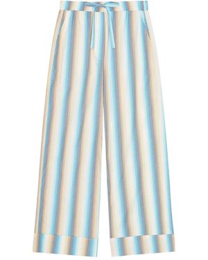 Ganni Striped Pants - Blue