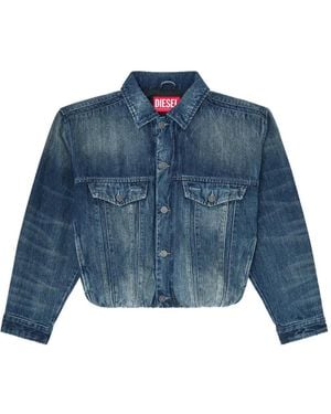 DIESEL Elasticated Trucker Jacket - Blue