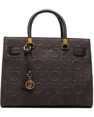Liu Jo Logo-Embossed Tote Bag - Black