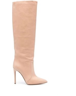 Paris Texas Leather Knee-High Boots - White