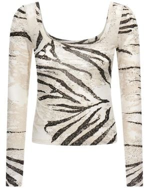 Roberto Cavalli ゼブラプリント Tシャツ - ホワイト