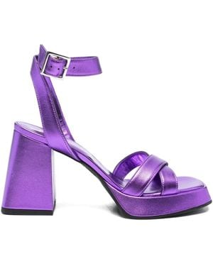 Giampaolo Viozzi Sandalen Mit Knöchelriemen 95Mm - Lila
