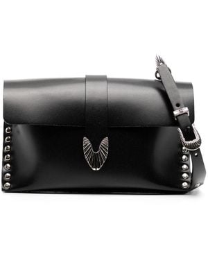 Toga Leather Chain Bag - Black