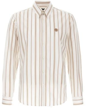 Roberto Cavalli Striped-Pattern Buttoned Shirt - White