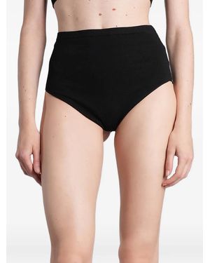 Laneus High-Waisted Knitted Briefs - Black