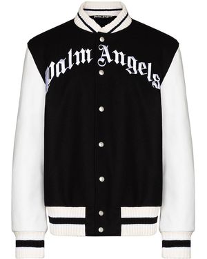 Palm Angels Bomber Varsity con stampa 50 x Browns - Nero