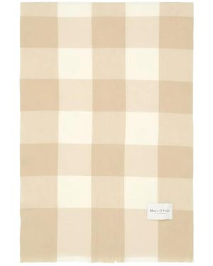 Marc O' Polo Check-Pattern Scarf - Natural