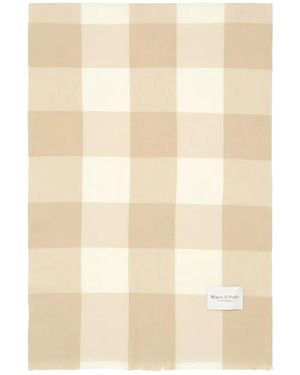 Marc O' Polo Schal Mit Check-Muster - Natur