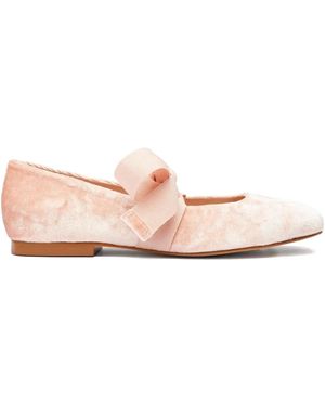 Sarah Chofakian Gris Bow-Embellishment Ballet Flats - Pink