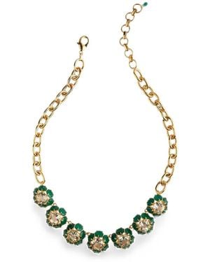 Bounkit Odessa Onyx Amethyst Necklace - Metallic