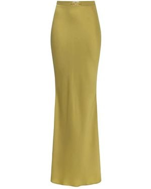 Elisabetta Franchi Logo-Detail Maxi Skirt - Green