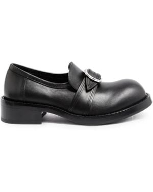 Ann Demeulemeester Buckle-Fastening Leather Loafers - Black