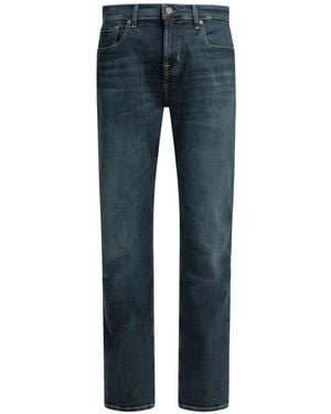 7 For All Mankind Slimmy Logo-Patch Jeans - Blue