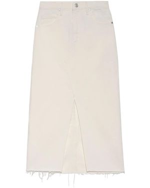 FRAME Falda midi The Midaxi - Blanco