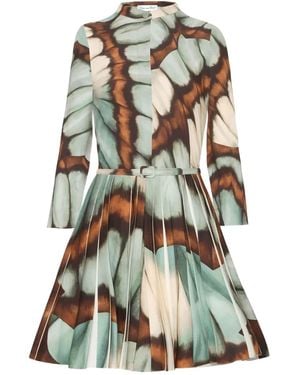 Oscar de la Renta Vestido corto con motivo abstracto - Verde