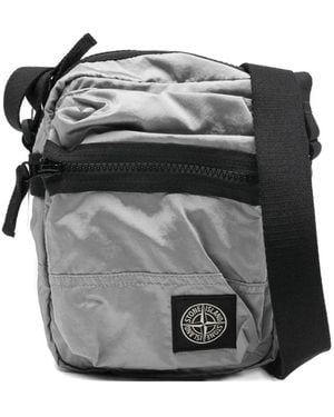 Stone Island Borsa Messenger Con Zip - Nero