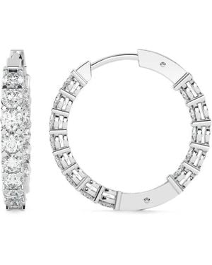 Diamond Essentials Lab-Grown Diamond Hoop Earrings - Wit