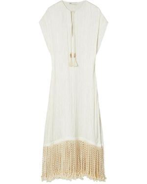 Tory Burch Vネック リゾートワンピース - ホワイト