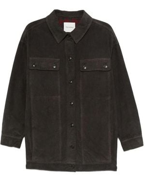 TRUE AVENUE Corduroy Chest-Pocket Jacket - Black
