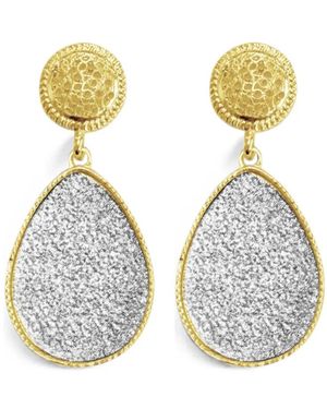 Hzmer Jewelry Shakti Teardrop-Pendant Earrings - Metallic