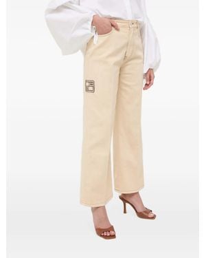Beatrice B. Logo-Patch Jeans - Natural
