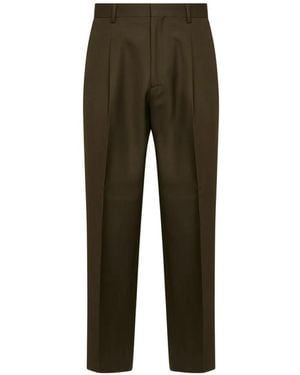 Costumein Pleated Straight-Leg Trousers - Green