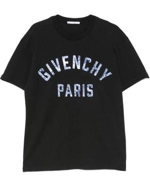 Givenchy T-Shirt Met Logo-Applicatie - Zwart