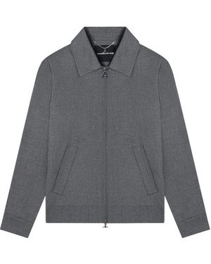 Manière De Voir Roger Tailored Harrington Jacket - Grey