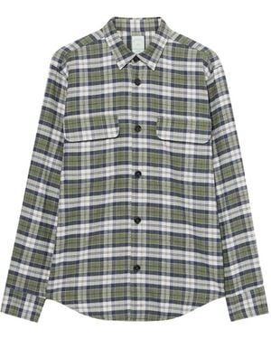 Brooks Brothers Plaid-Pattern Flannel Shirt - Grey