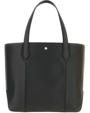 Montblanc レザー トートバッグ - ブラック