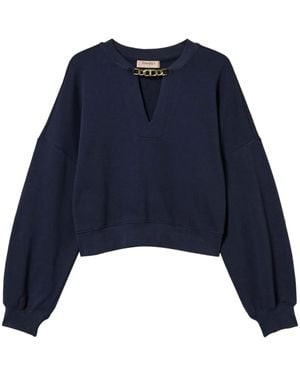 Twinset Oval Tチェーン スウェットシャツ - ブルー