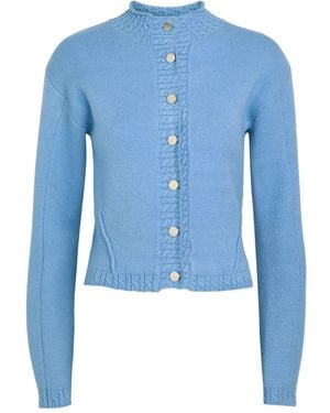 Never Fully Dressed Buttoned Long-sleeve Cardigan - Blue