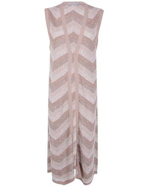 D.exterior Chevron Sequin Knitwear - Pink