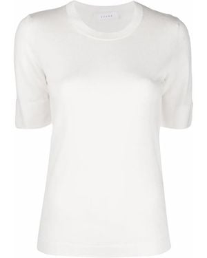 Liska Stricktop Mit Rundhalsausschnitt - Weiß