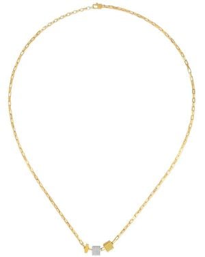 Ivi Aurelia Engraved Charm Necklace - White