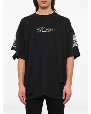 Mastermind Japan Distressed Skull-Print T-Shirt - Black